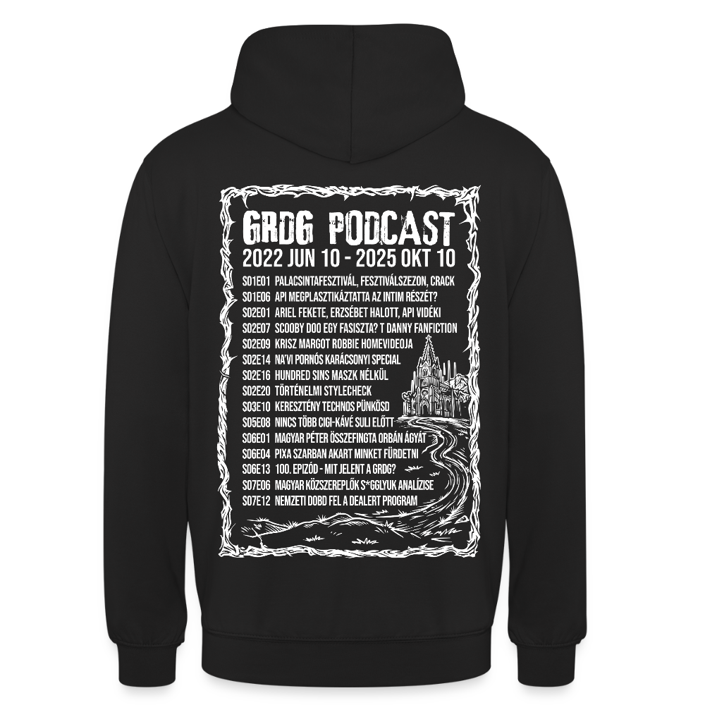 Grdg Nation - RIP Podcast - limitált puller - kapucnis - black
