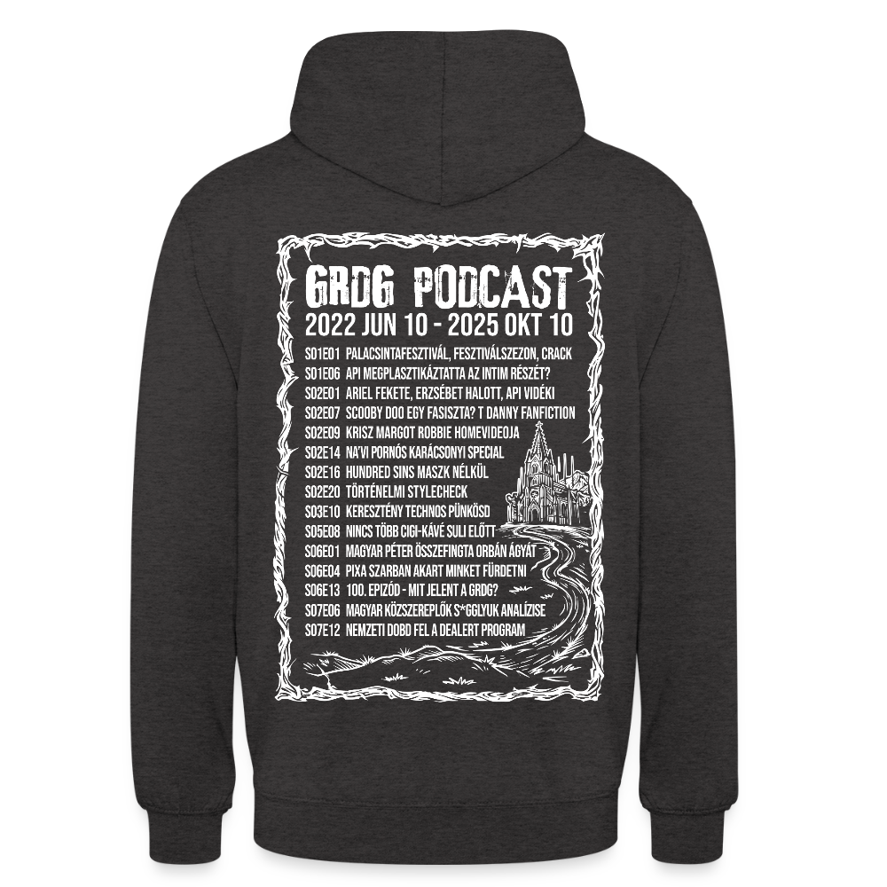 Grdg Nation - RIP Podcast - limitált puller - kapucnis - charcoal grey