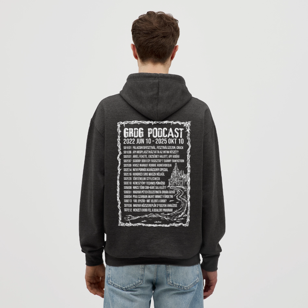Grdg Nation - RIP Podcast - limitált puller - kapucnis - charcoal grey