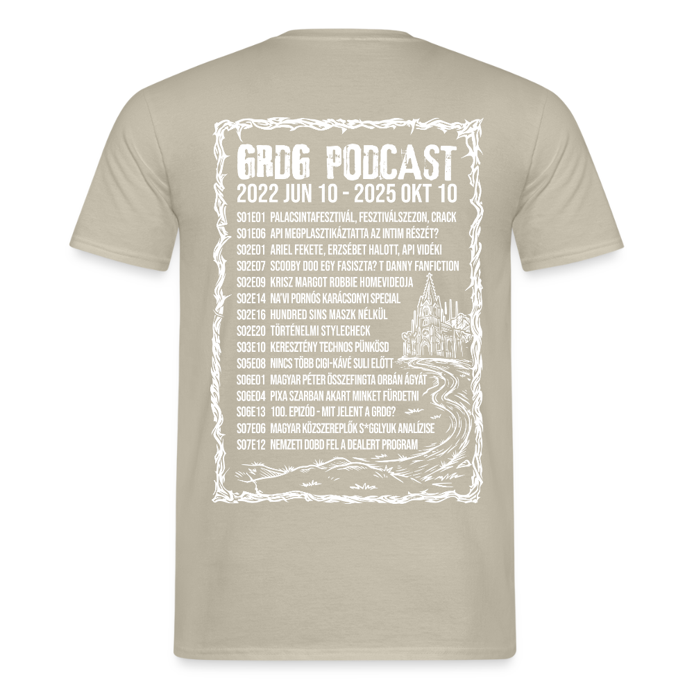 Grdg Nation - Gizda metál póló - férfi - sötét - sand beige